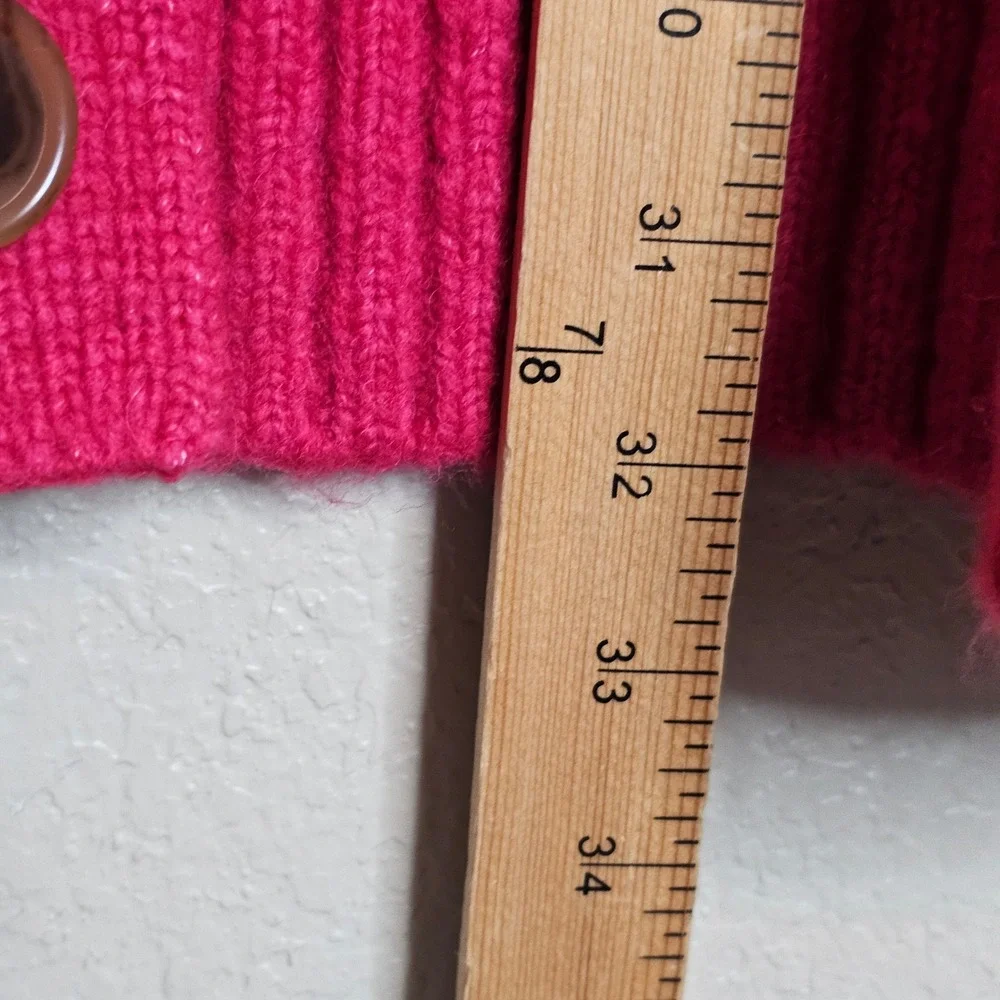 J.Crew Womens XL Pink Cable Knit Cardigan Oversized Button Front Sweater - Picture 11 of 13